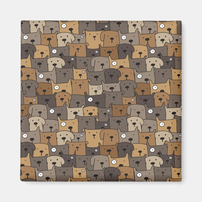 Pattern Pets Cute Dogs Lover  Magnet (Front)