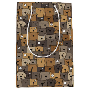 Pattern Pets Cute Dogs Lover Medium Gift Bag