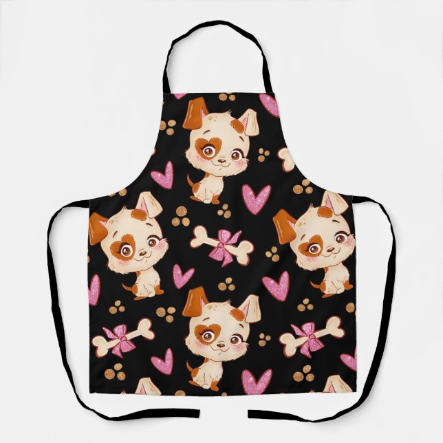 Pattern Pets Cute Funny Puppy Lover       Apron (Front)