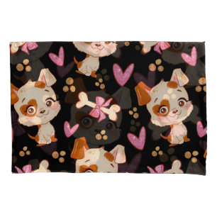 Pattern Pets Cute Funny Puppy Lover Pillowcase