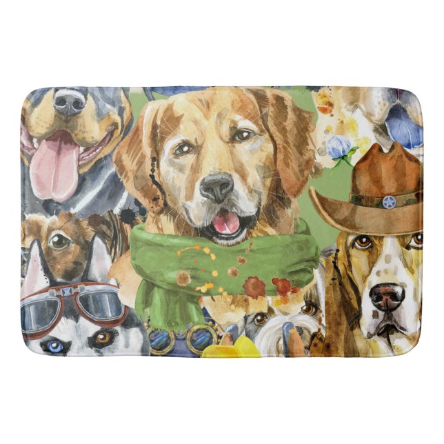 Pattern Pets Dogs Animals Lover    Bath Mat (Front)