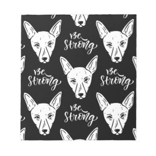 Pattern Pets Strong Dogs Lover Notepad
