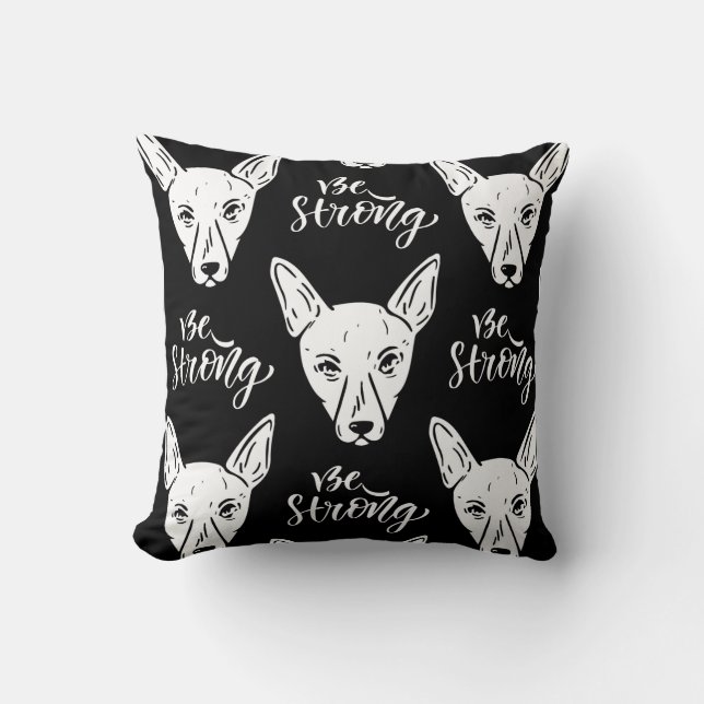 Pattern Pets Strong Dogs Lover     Throw Pillow (Front)