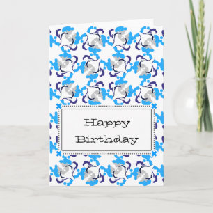 Pattern Poodle Greeting Card