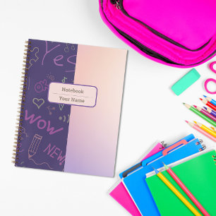 Pattern purple tools Notebook