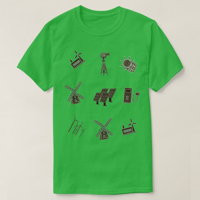 Pattern renewable energy wind energy 7 T-Shirt (Design Front)