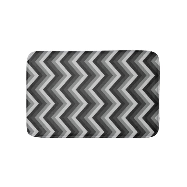 Pattern Retro Zig Zag Chevron Bath Mat (Front)