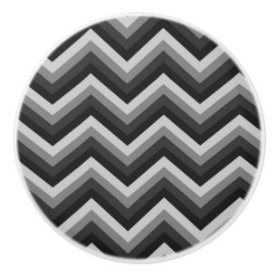 Pattern Retro Zig Zag Chevron Ceramic Knob