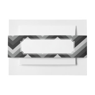 Pattern Retro Zig Zag Chevron Invitation Belly Band