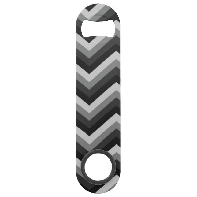 Pattern Retro Zig Zag Chevron Speed Bottle Opener (Front)