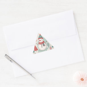 Pattern Scandinavian Snowman Triangle Sticker