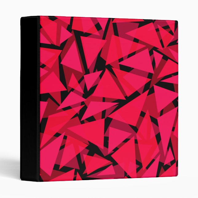 pattern scarlet bright red ,geometric ,abstract th binder (Front/Spine)