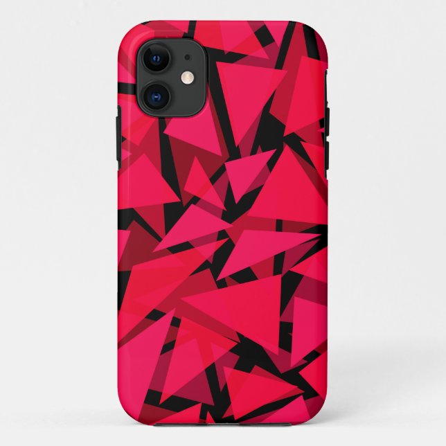 pattern scarlet bright red ,geometric ,abstract th Case-Mate iPhone case (Back)