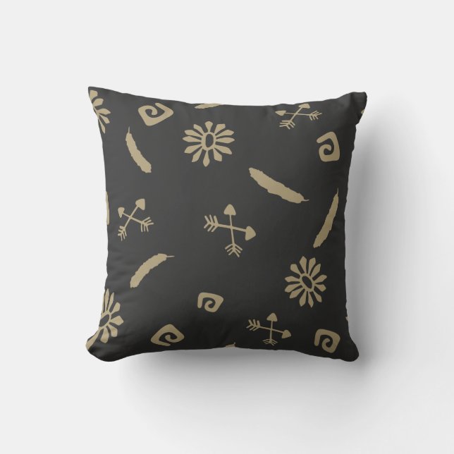 Pattern seamless american throw pillow (Front)