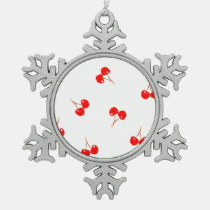 pattern snowflake pewter christmas ornament