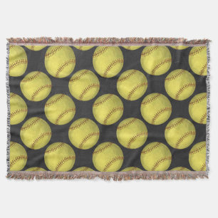 Pattern Softball Throw Blanket