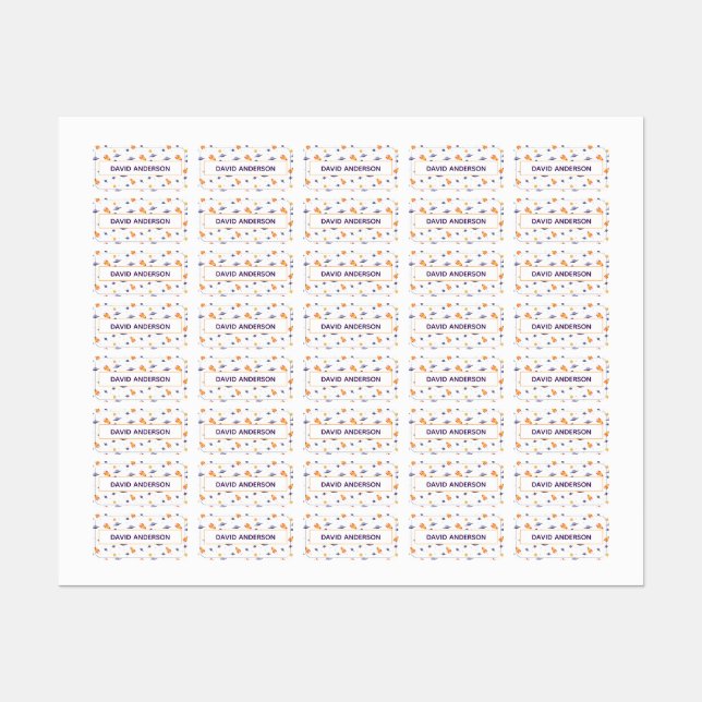 Pattern space ufo orange purple white (Sheet)