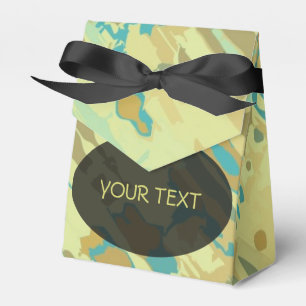 Pattern - splatter camouflage + your text favor box
