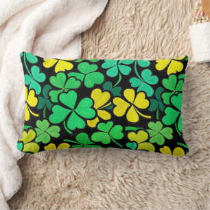 Pattern St. Patrick's Day Clovers Lumbar Pillow