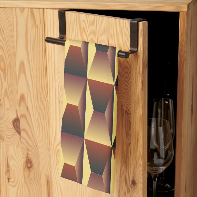 Pattern Stylish Fashion- Geometric Modern Elegant  Kitchen Towel (Thirds Fold)