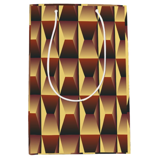 Pattern Stylish Fashion- Geometric Modern Elegant Medium Gift Bag (Front)