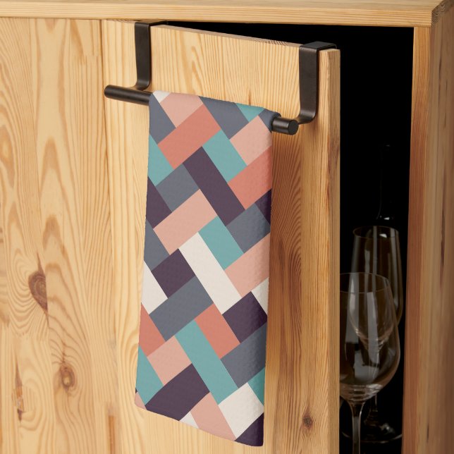 Pattern Stylish Fashion- Geometric Modern Vintage  Kitchen Towel (Thirds Fold)