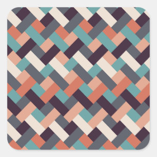 Pattern Stylish Fashion- Geometric Modern Vintage Square Sticker