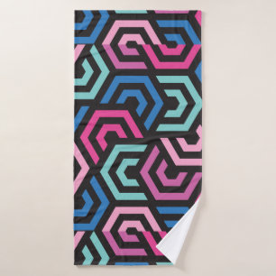 Pattern Stylish Modern- Fashion Geometric colourfu Bath Towel