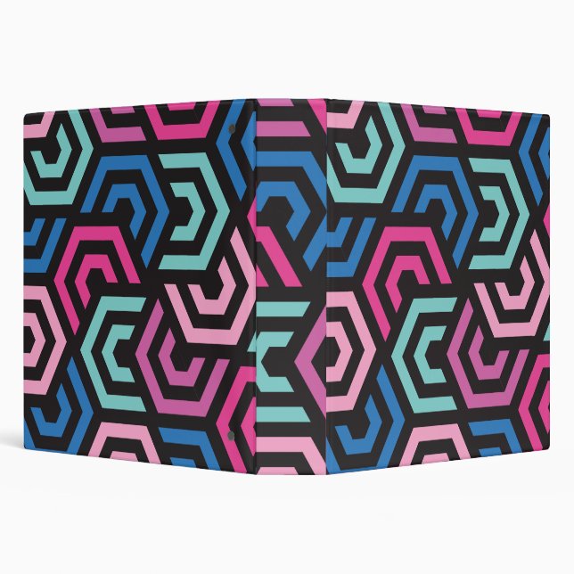 Pattern Stylish Modern- Fashion Geometric colourfu Binder (Background)