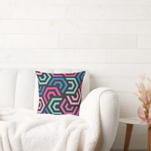 Pattern Stylish Modern- Fashion Geometric colourfu Throw Pillow