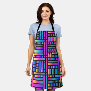 Pattern Stylish Modern- Fashion Geometric Tartan   Apron