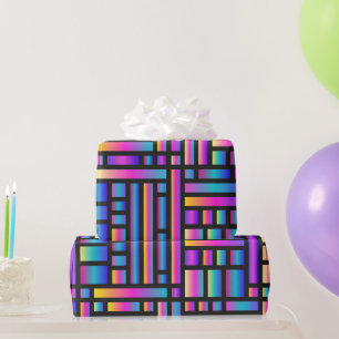 Pattern Stylish Modern- Fashion Geometric Tartan Wrapping Paper