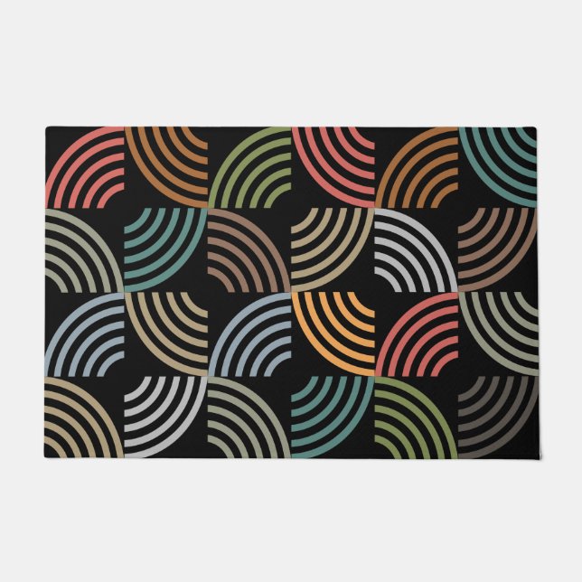 Pattern Stylish Modern- Fashion Geometric Vintage Doormat (Front)
