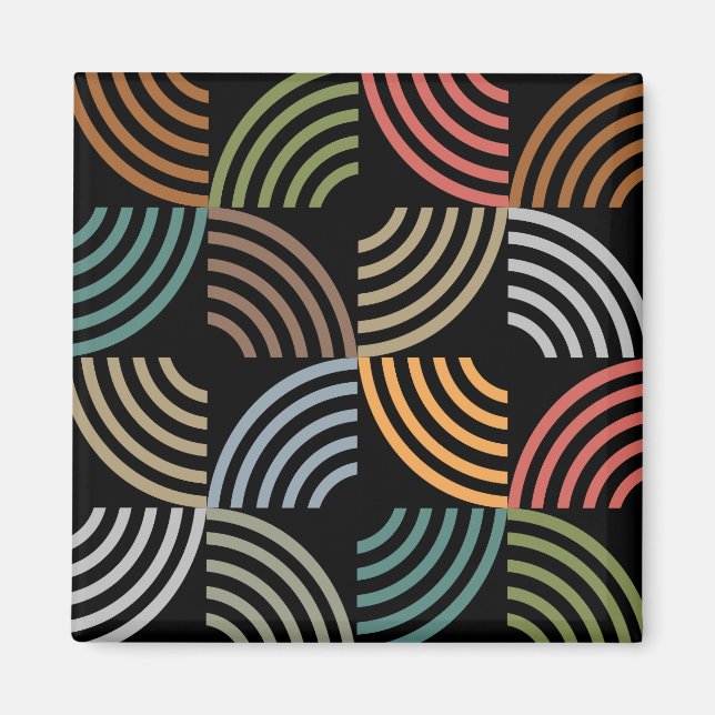 Pattern Stylish Modern- Fashion Geometric Vintage Magnet (Front)