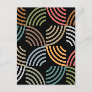 Pattern Stylish Modern- Fashion Geometric Vintage Postcard
