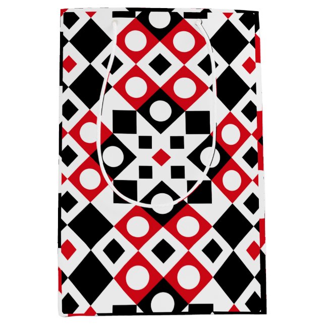 Pattern Stylish Modern Geometric Vintage          Medium Gift Bag (Front)