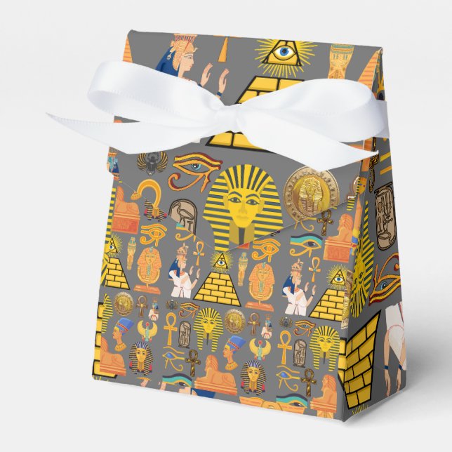 Pattern Symbol Ancient Egyptian Hieroglyphic  Favor Box (Front Side)