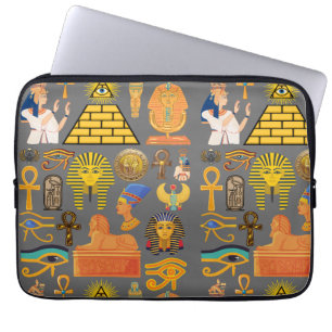 Pattern Symbol Ancient Egyptian Hieroglyphic  Laptop Sleeve