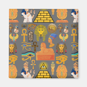 Pattern Symbol Ancient Egyptian Hieroglyphic Magnet