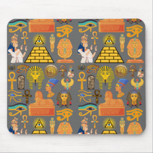 Pattern Symbol Ancient Egyptian Hieroglyphic Mouse Pad
