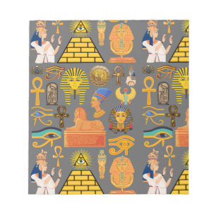 Pattern Symbol Ancient Egyptian Hieroglyphic Notepad