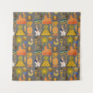Pattern Symbol Ancient Egyptian Hieroglyphic  Tapestry