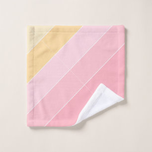 Pattern Template Pink Purple Yellow White Colours Wash Cloth