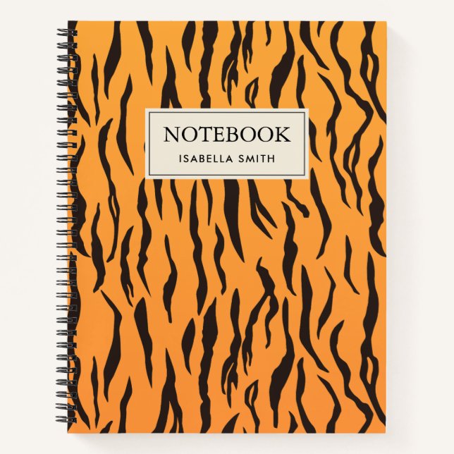 Pattern Tiger Skin Stripes Notebook (Front)