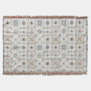 Pattern Tile Mosaic Throw Blanket
