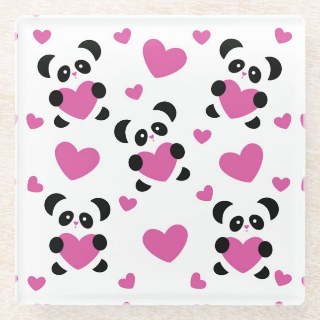 Pattern to the Day of Love Glass Coaster (Front)