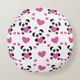 Pattern to the Day of Love Round Pillow
