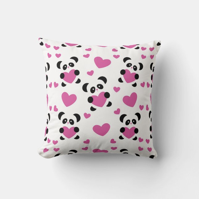 Pattern to the Day of Love Throw Pillow (Front)