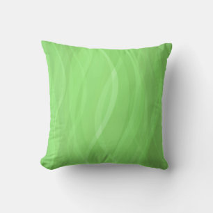 Pattern toned river reeds green abstract pillow