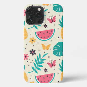 Pattern Tropical Fruit Watermelon Pineapple iPhone 13 Pro Max Case